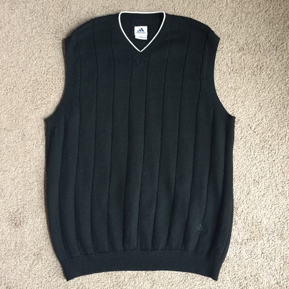 Vintage 9s Adidas Sweater Vest Black 